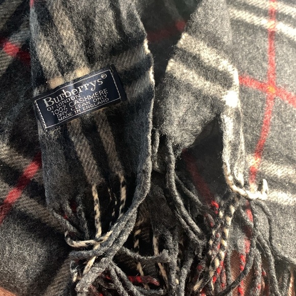 Burberry Plaid Scarf with Fringe - Picture 9 of 10